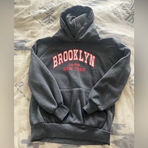 Brooklyn New York Gray Hoodie